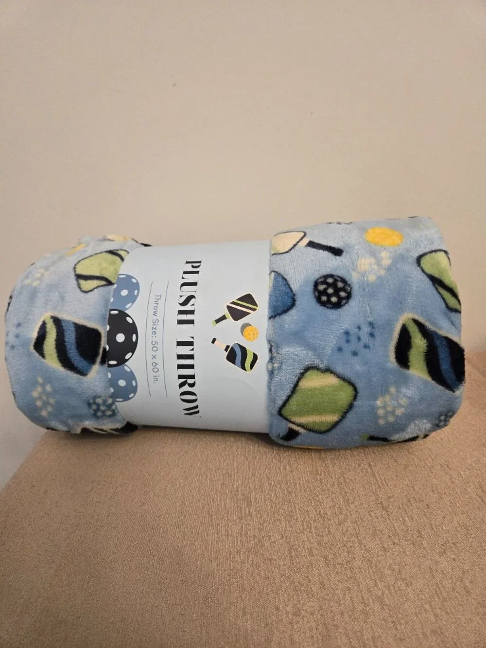 Pickleball Plush Throw Blanket 50
